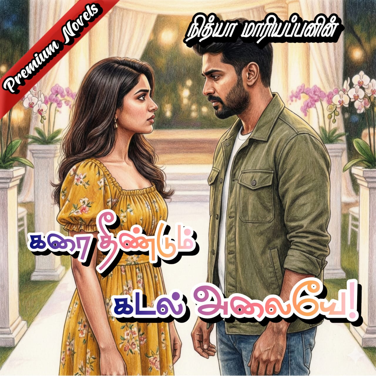 karai theendum kadal alaiye Premium Tamil novel book cover