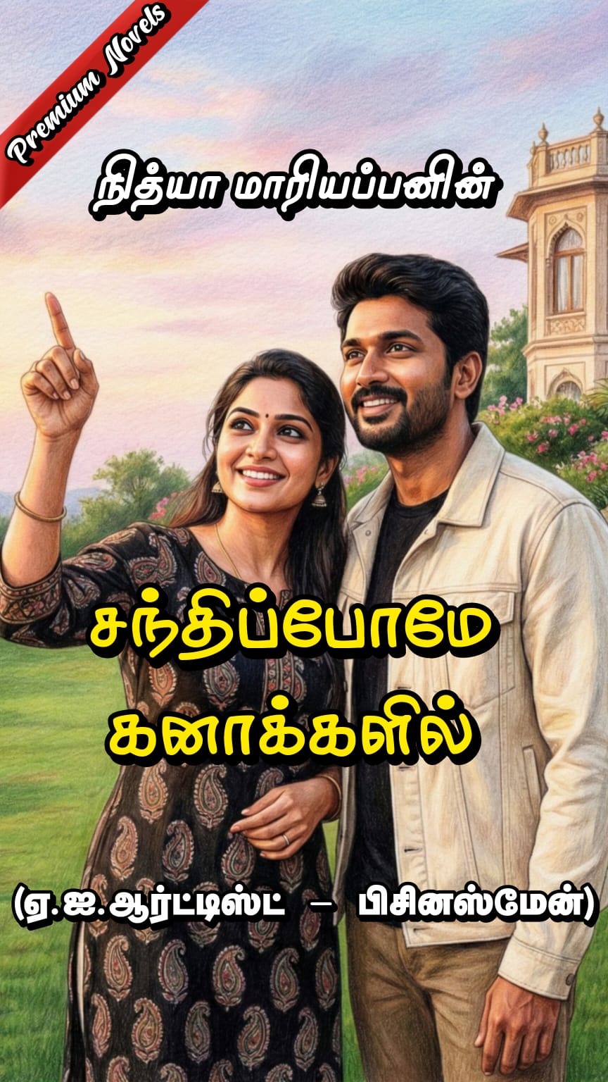 Santhippome kanakkalil Premium Tamil novel book cover