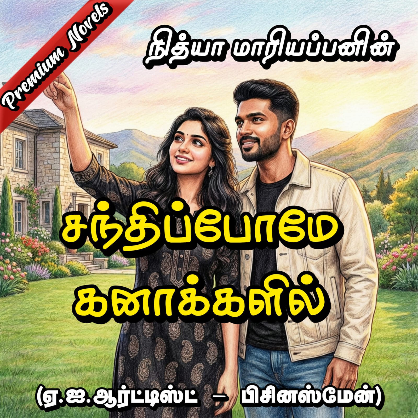 Santhippome kanakkalil Premium Tamil novel book cover